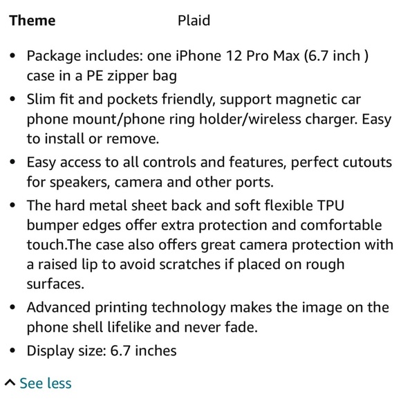 Retro Green Plaid Case | iPhone 12 Pro Max - Picture 4 of 5